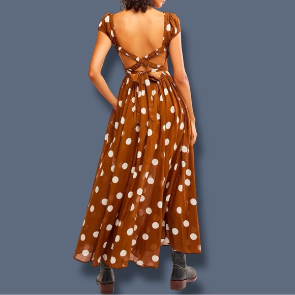 โญ๏ธHPโญ๏ธNWT Free People Ultraviolet Maxi Dress in Oak Combo. Size Medium ๐ - Picture 3 of 13